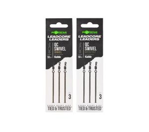 Korda Kable Leadcore Leader QC SwivelGravel/Weed 50cm előre kötött ólombetétes zsinór