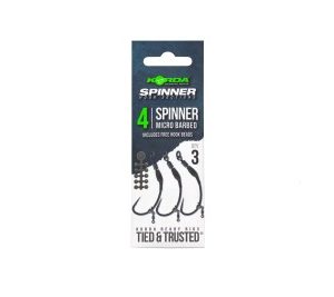 Korda Spinner Hook Sections Spinner Barbless 4-5-6 horogméretben előkötve szakállmentes