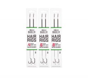 Korda Basix Hair Rigs Wide Gape (4 25lb/ 6 18lb/ 8 18lb) előkötött előke 3 méretben