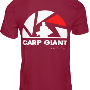 CarpGiant egyedi grafikus designnal rendelkező bordó póló S-M-L-XL-XXL-XXXL