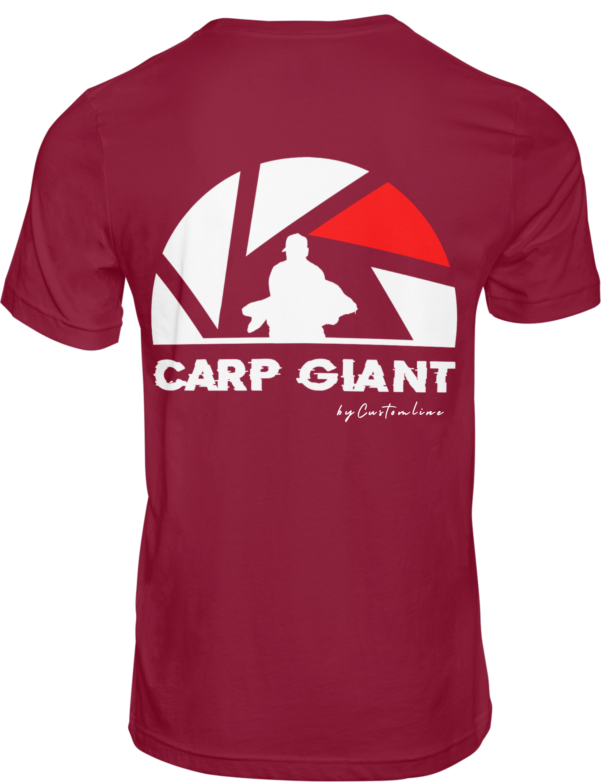 CarpGiant egyedi grafikus designnal rendelkező bordó póló S-M-L-XL-XXL-XXXL
