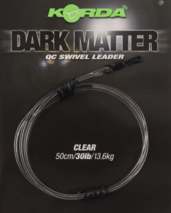 Korda - Dark Matter Leader 50 cm QC Swivel Clear