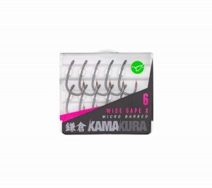 Korda Kamakura Wide Gape X mikro szakállas erősített pontyozó horog 4-6-8 méretben