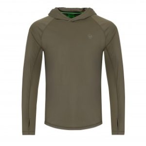 Korda UPF Hooded Top | Dark Khaki  S-M-L-XL-XXL-3XL-4XL