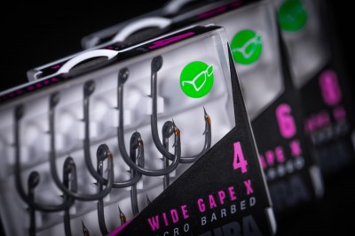 Korda Kamakura Wide Gape X mikro szakállas erősített pontyozó horog 4-6-8 méretben - Image 3